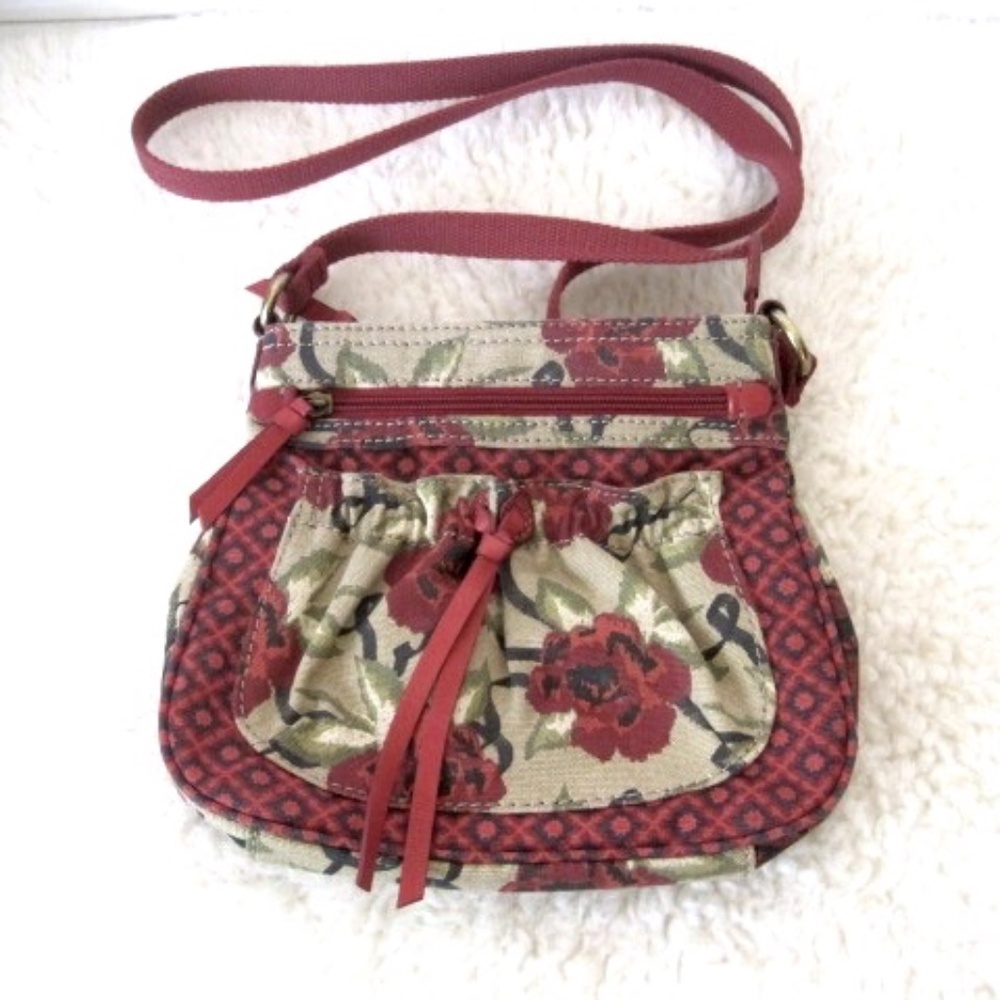 Fossil Canvas Crossbody Bag